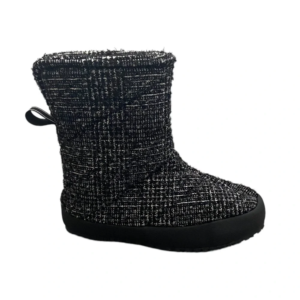 New P448 Quilted Faux Fur Tweed Bootie size 38 EUR 8 US